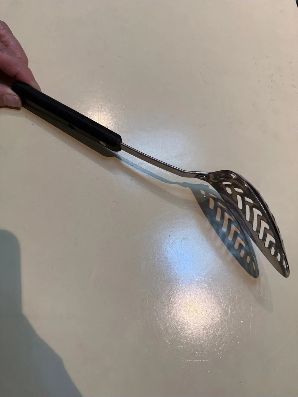 Vintage EKCO Forge Stainless Steel Slotted Spoon